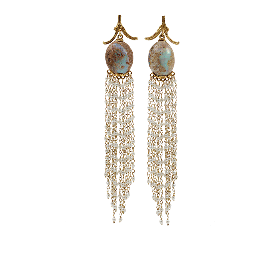 K. BRUNINI-Objects Organique Cascade Earrings-YELLOW GOLD