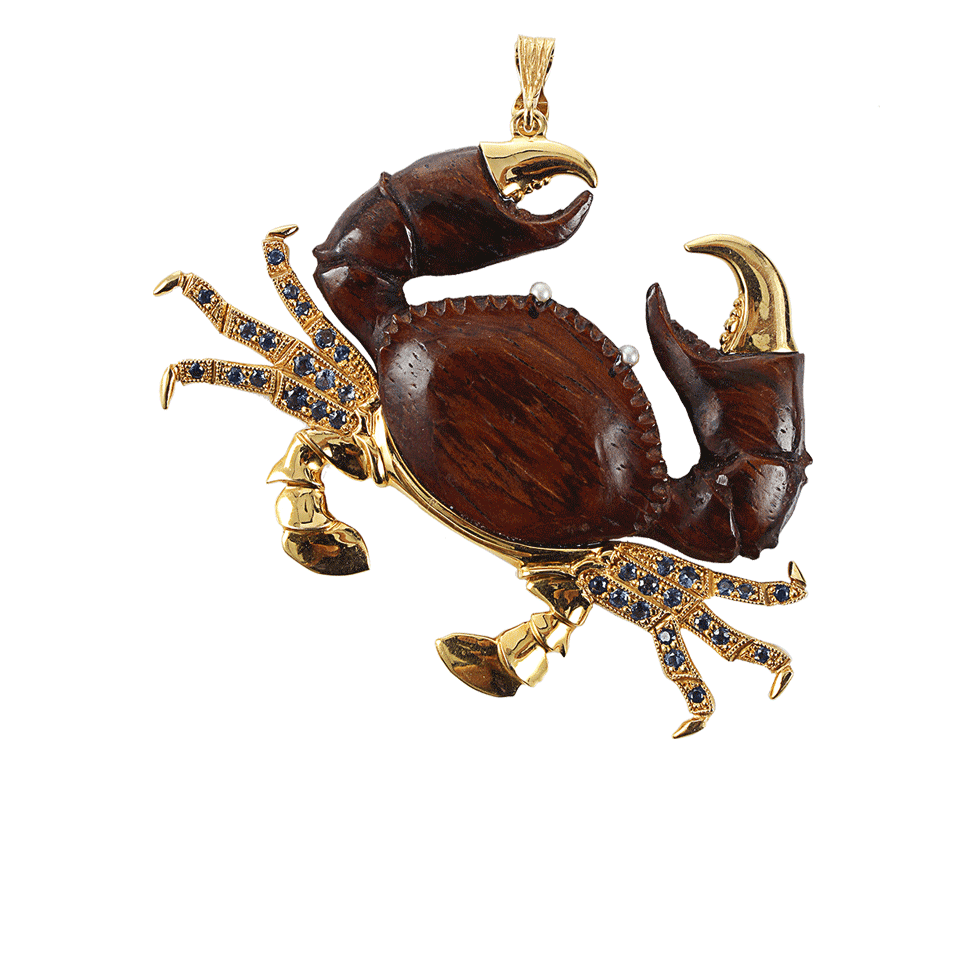 K. BRUNINI-Crab Pendant-YLW GOLD