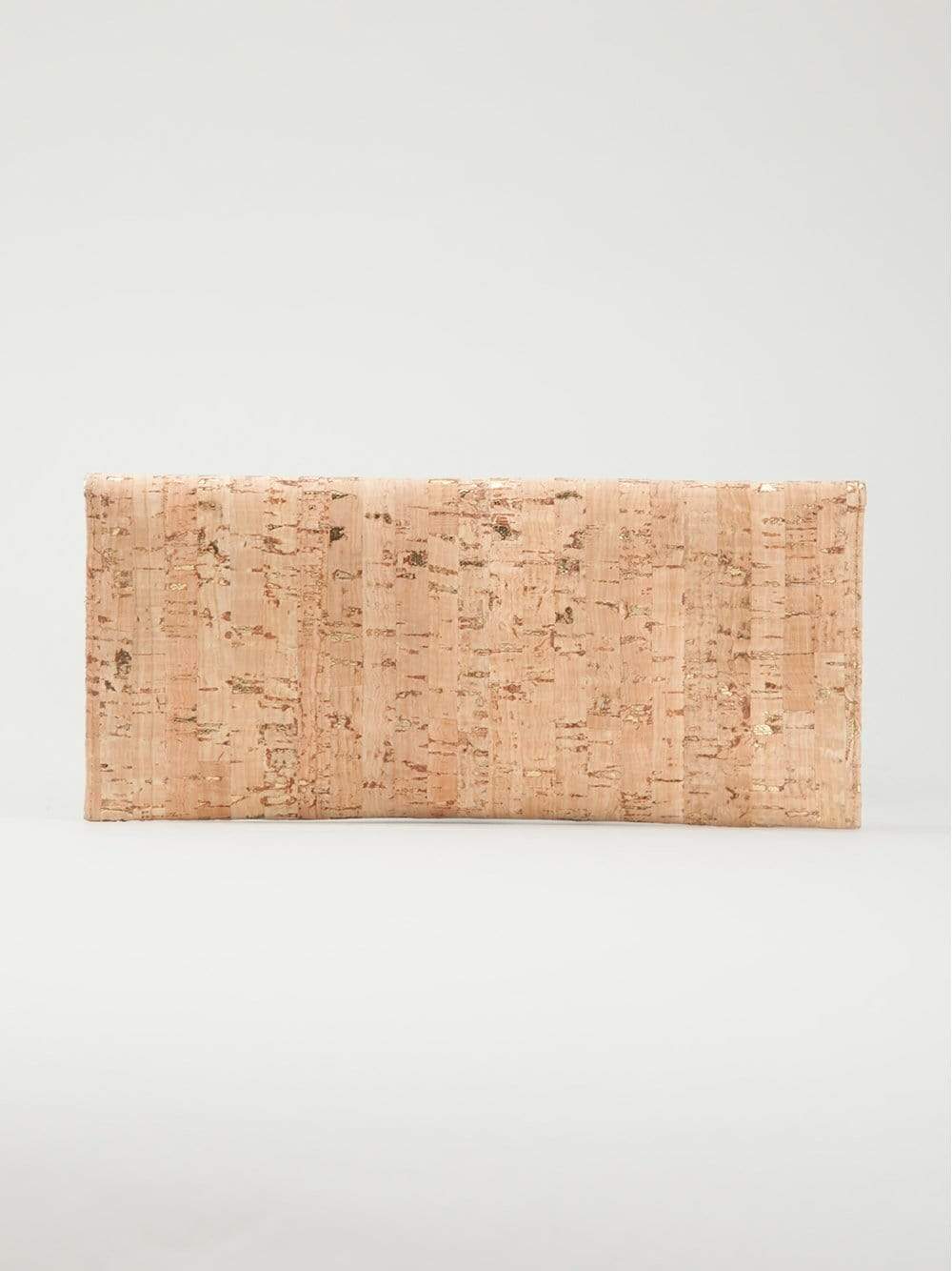 KARA ROSS-Stretch Prunella Clutch-GLD FLEC