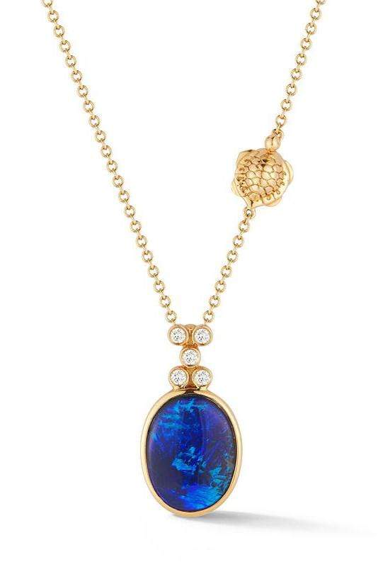 KATHERINE JETTER-Lightning Ridge Opal Pendant Necklace-YELLOW GOLD