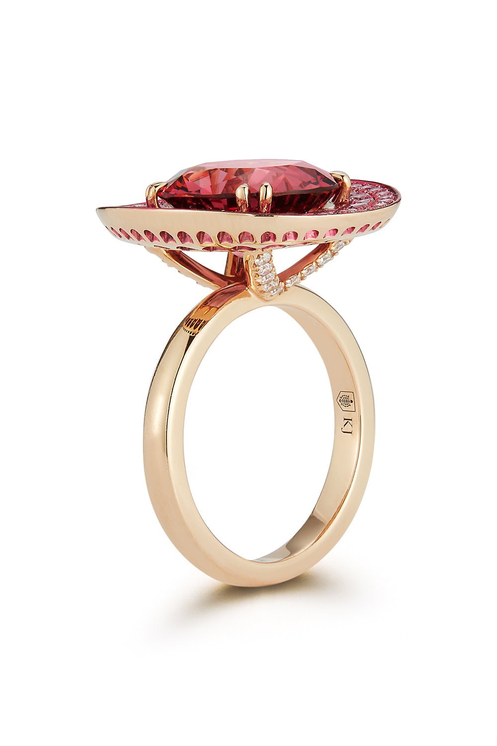 KATHERINE JETTER-Malaya Garnet Diamond Ring-ROSE GOLD