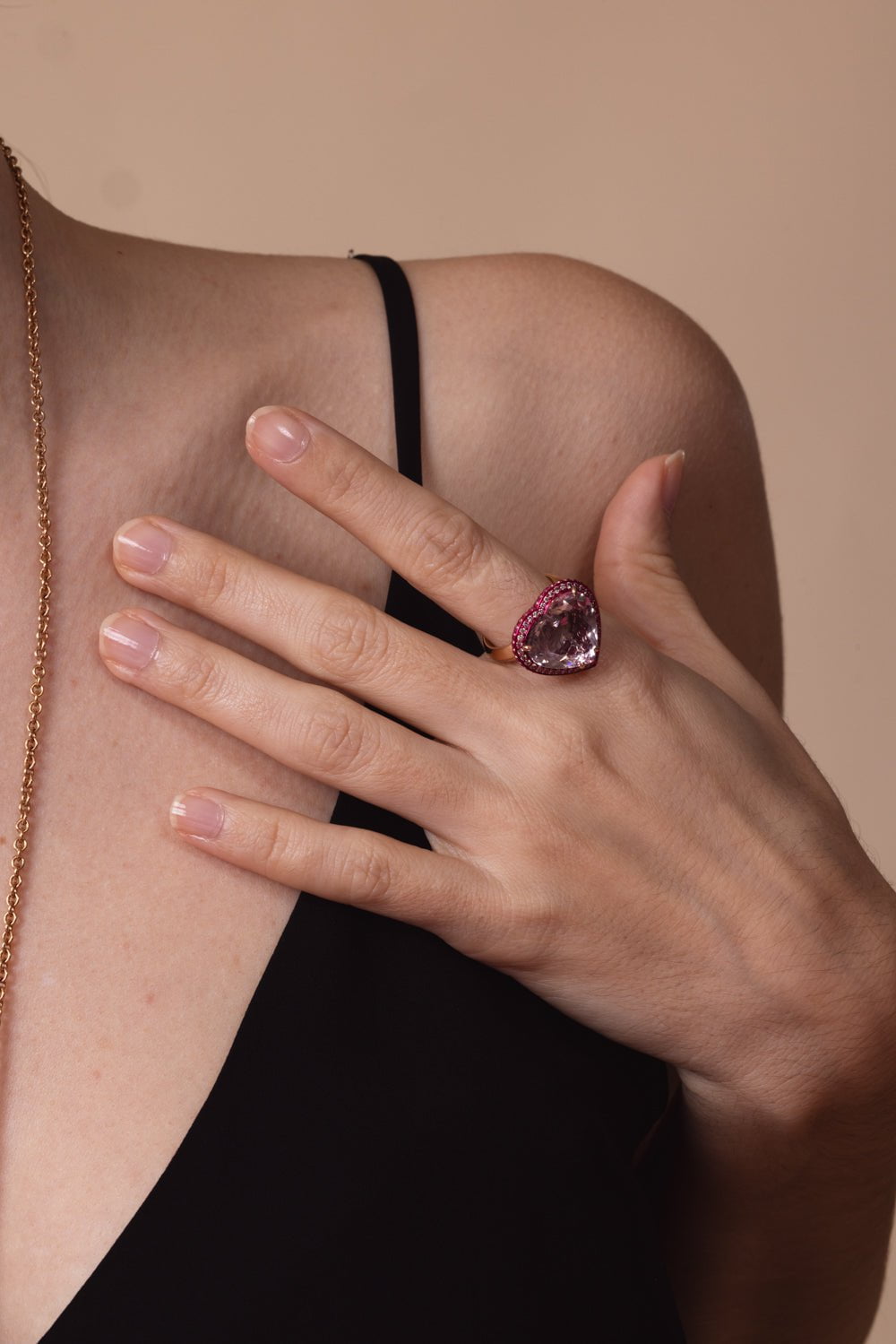 KATHERINE JETTER-Morganite Heart Ring-YELLOW GOLD