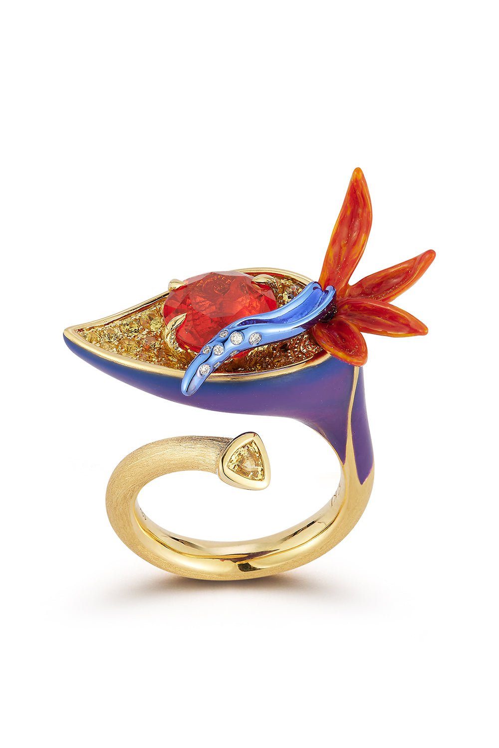 KATHERINE JETTER-The Fiery Bird of Paradise Ring-YELLOW GOLD