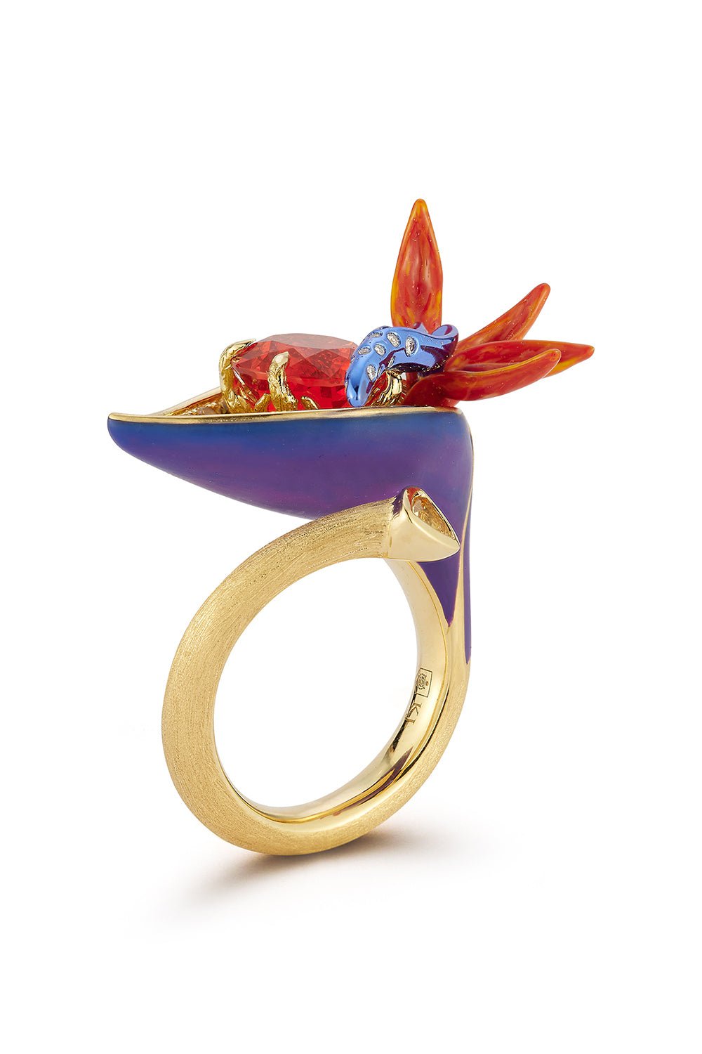 KATHERINE JETTER-The Fiery Bird of Paradise Ring-YELLOW GOLD
