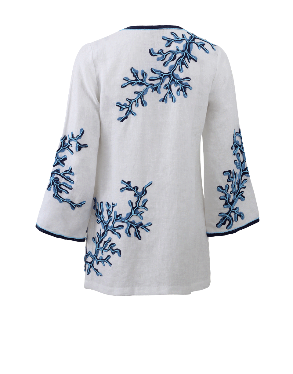 KATHY COMELLI-Coral Embroidered Tunic-