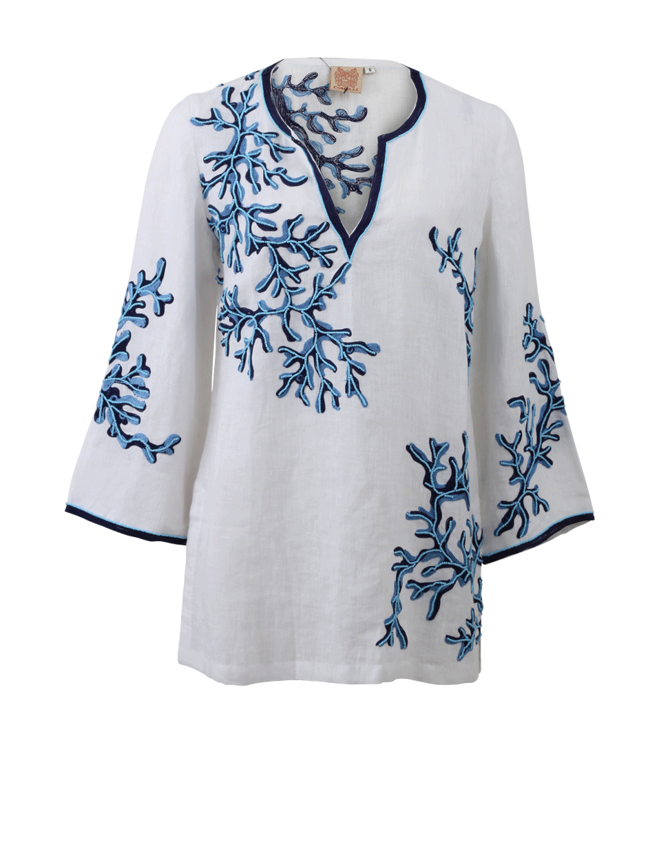 KATHY COMELLI-Coral Embroidered Tunic-