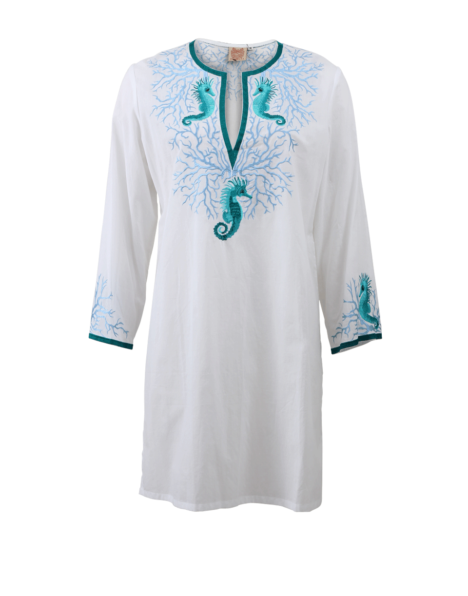 KATHY COMELLI-Seahorse Embroidered Tunic-