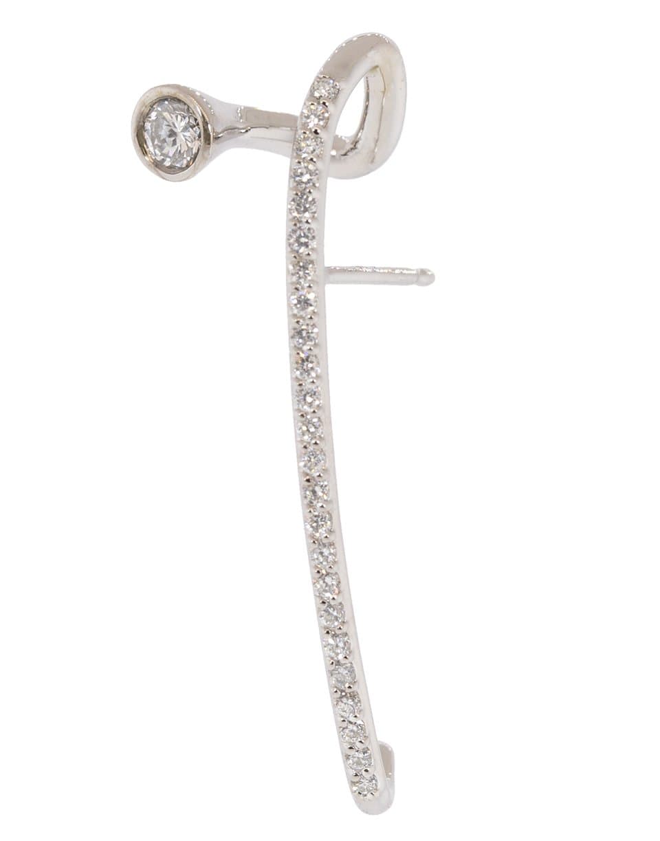 KATKIM-Crescendo Flare Pave Diamond Earring-WHITE GOLD