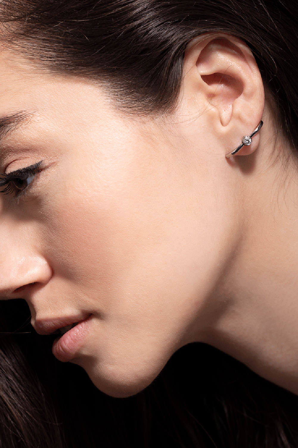 KATKIM-White Gold Eternal Diamond Earrings-WHITE GOLD