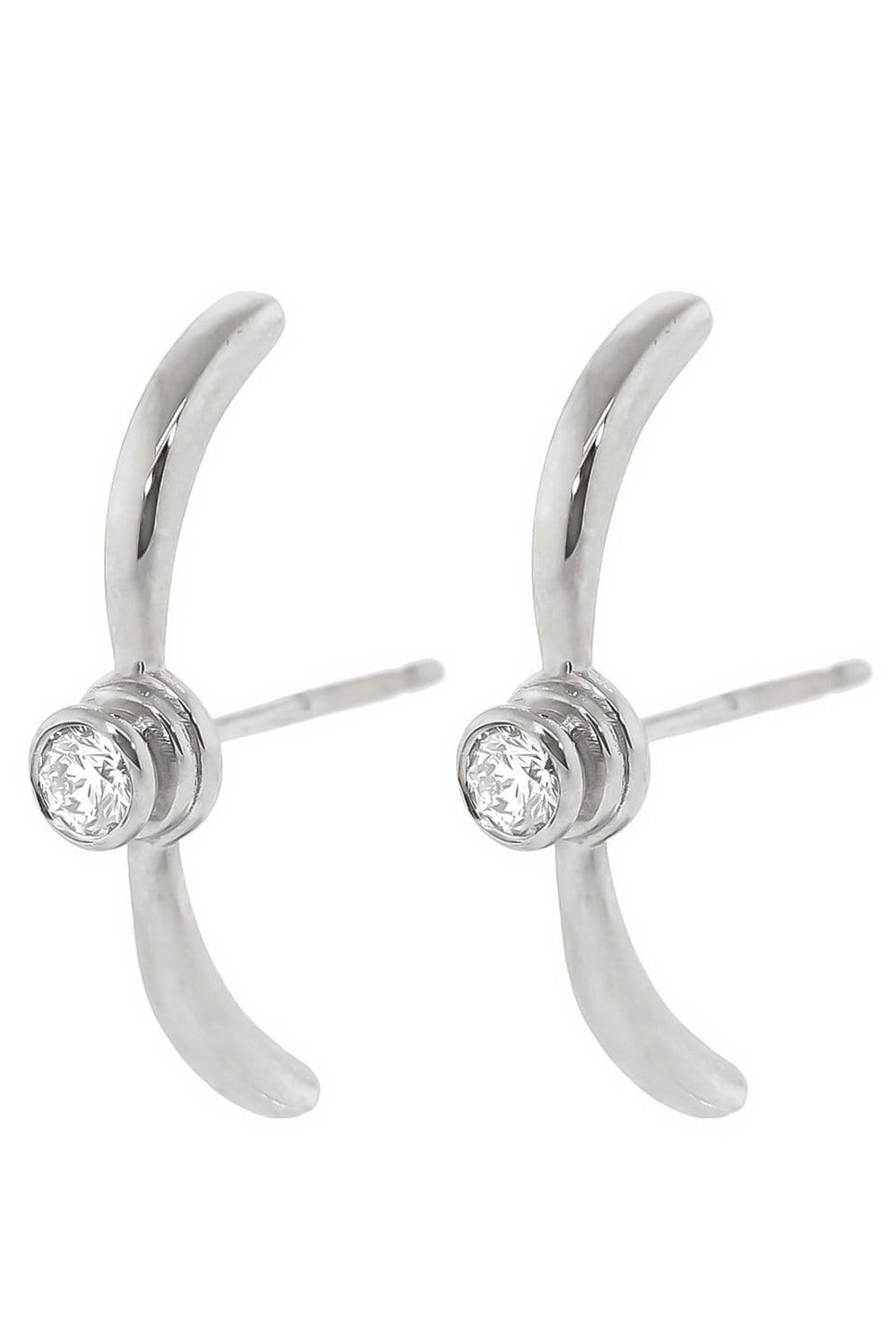 KATKIM-White Gold Eternal Diamond Earrings-WHITE GOLD