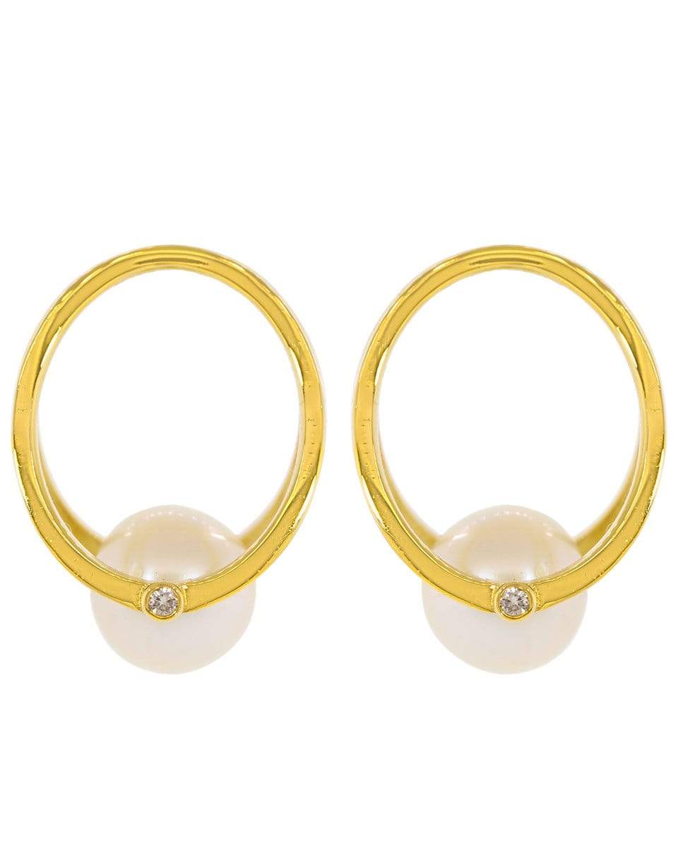 KATKIM-Pearl Oasis Earrings-YELLOW GOLD