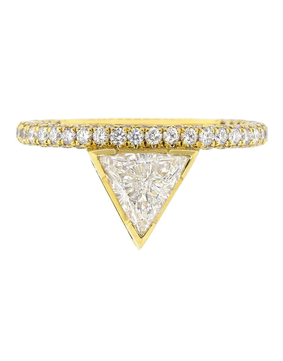 KATKIM-Floating Trillion Diamond Ring-YELLOW GOLD