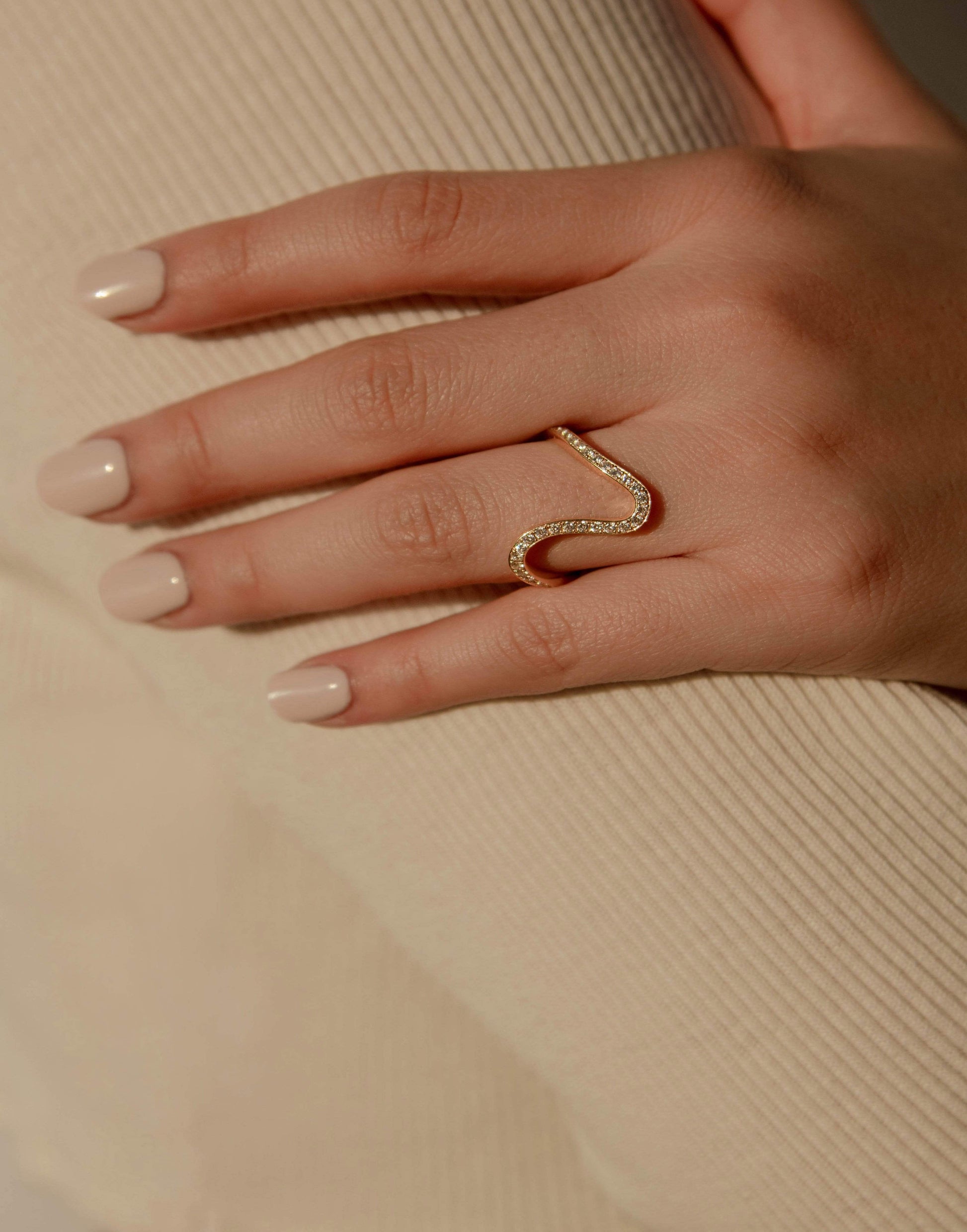 KATKIM-Trace Ring-YELLOW GOLD