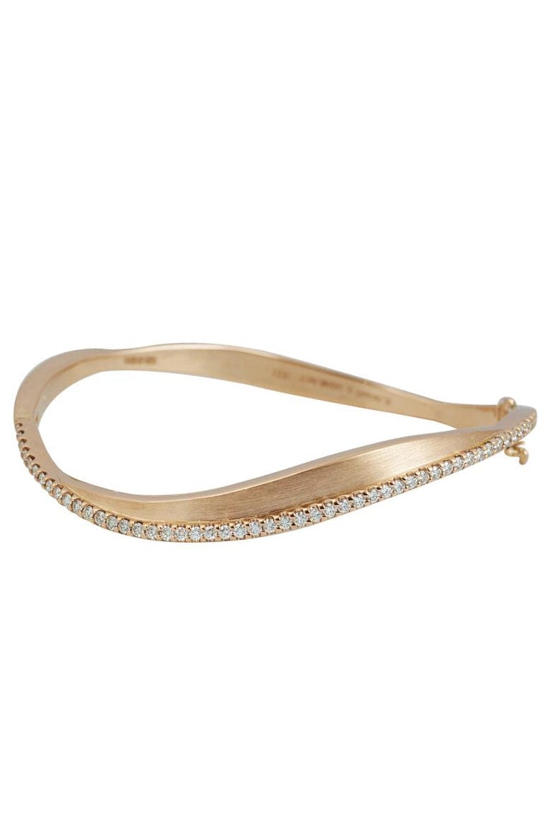 KAVANT & SHARART-Diamond Talay Flow Wave Bangle-ROSE GOLD