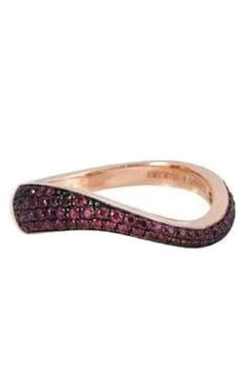 KAVANT & SHARART-Talay Ruby Pave Wave Ring-ROSE GOLD