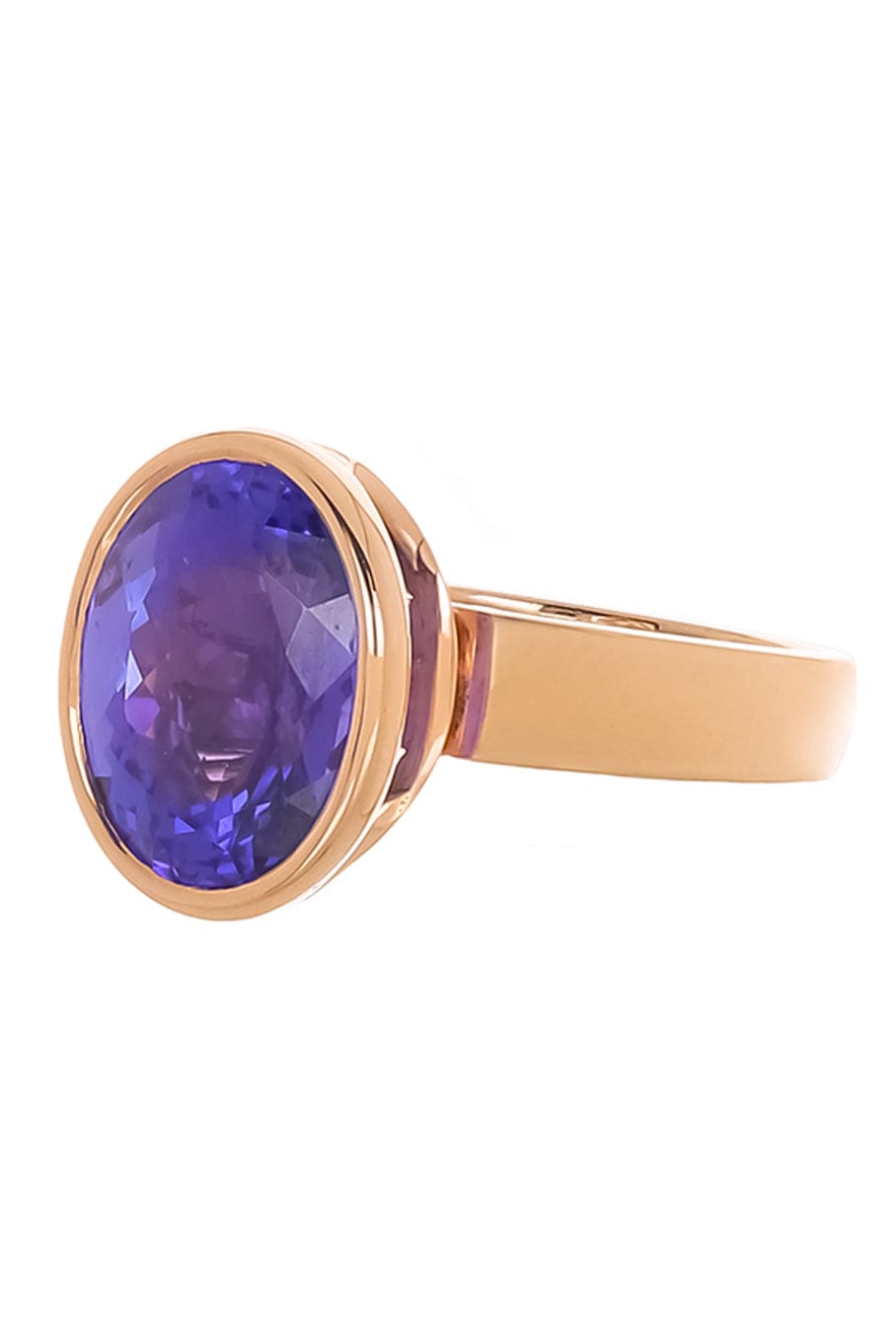 KAVANT & SHARART-Solitaire Tanzanite Twist Ring-ROSE GOLD