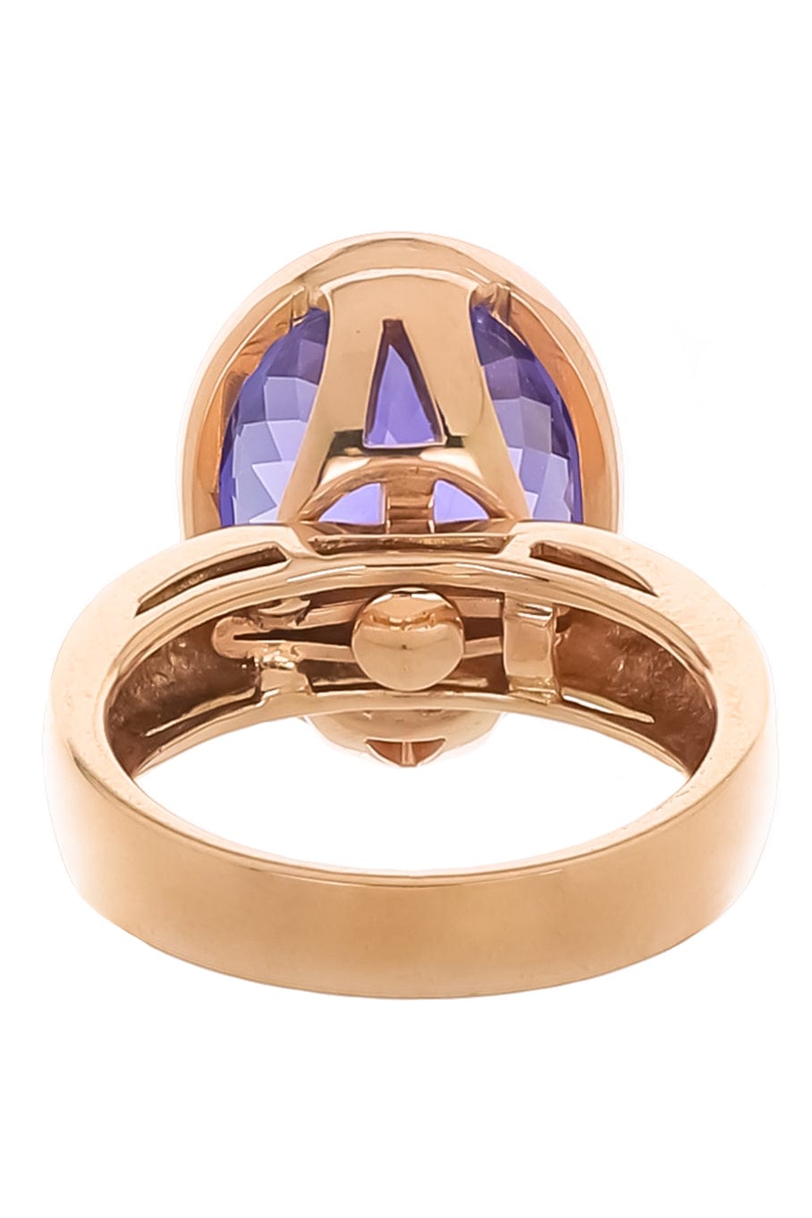 KAVANT & SHARART-Solitaire Tanzanite Twist Ring-ROSE GOLD