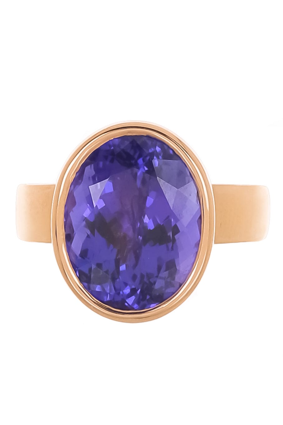 KAVANT & SHARART-Solitaire Tanzanite Twist Ring-ROSE GOLD