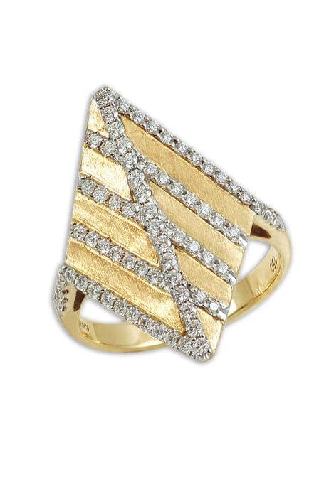 KAVANT & SHARART-Diamond Origami Rhombus Ring-YELLOW GOLD
