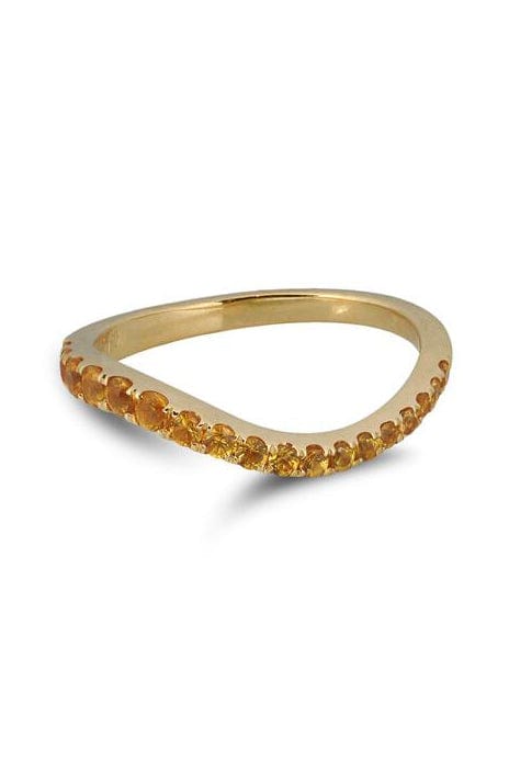KAVANT & SHARART-Orange Sapphire Talay Flow Wave Ring-YELLOW GOLD