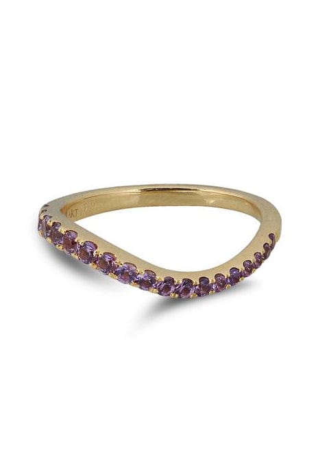 KAVANT & SHARART-Purple Sapphire Talay Flow Wave Ring-YELLOW GOLD