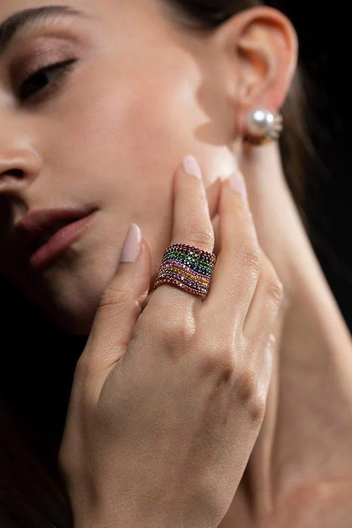 KAVANT & SHARART-Yellow Sapphire Talay Flow Wave Ring-YELLOW GOLD
