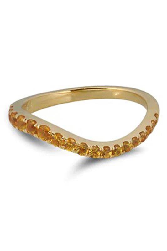 KAVANT & SHARART-Yellow Sapphire Talay Flow Wave Ring-YELLOW GOLD
