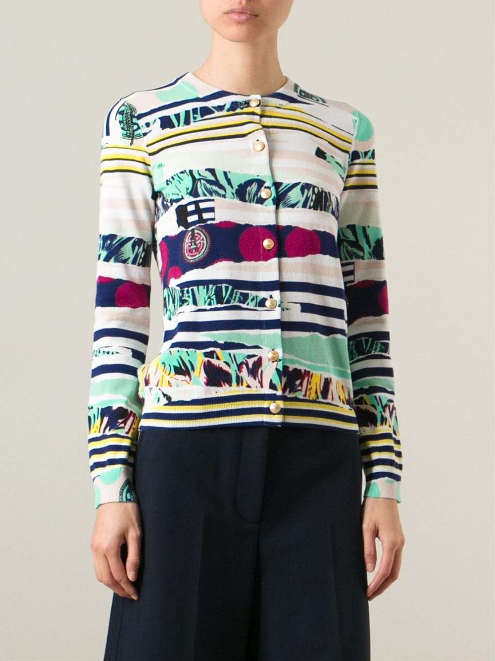 KENZO-Crewneck Print Cardigan-