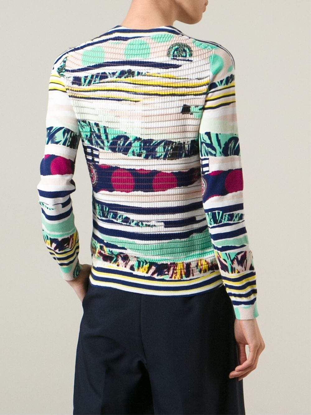 KENZO-Crewneck Print Cardigan-