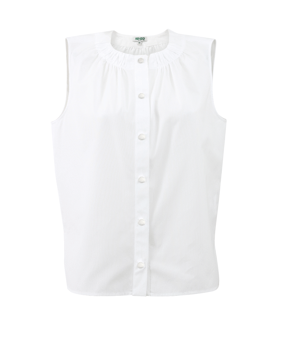 KENZO-Gathered Neck Top-