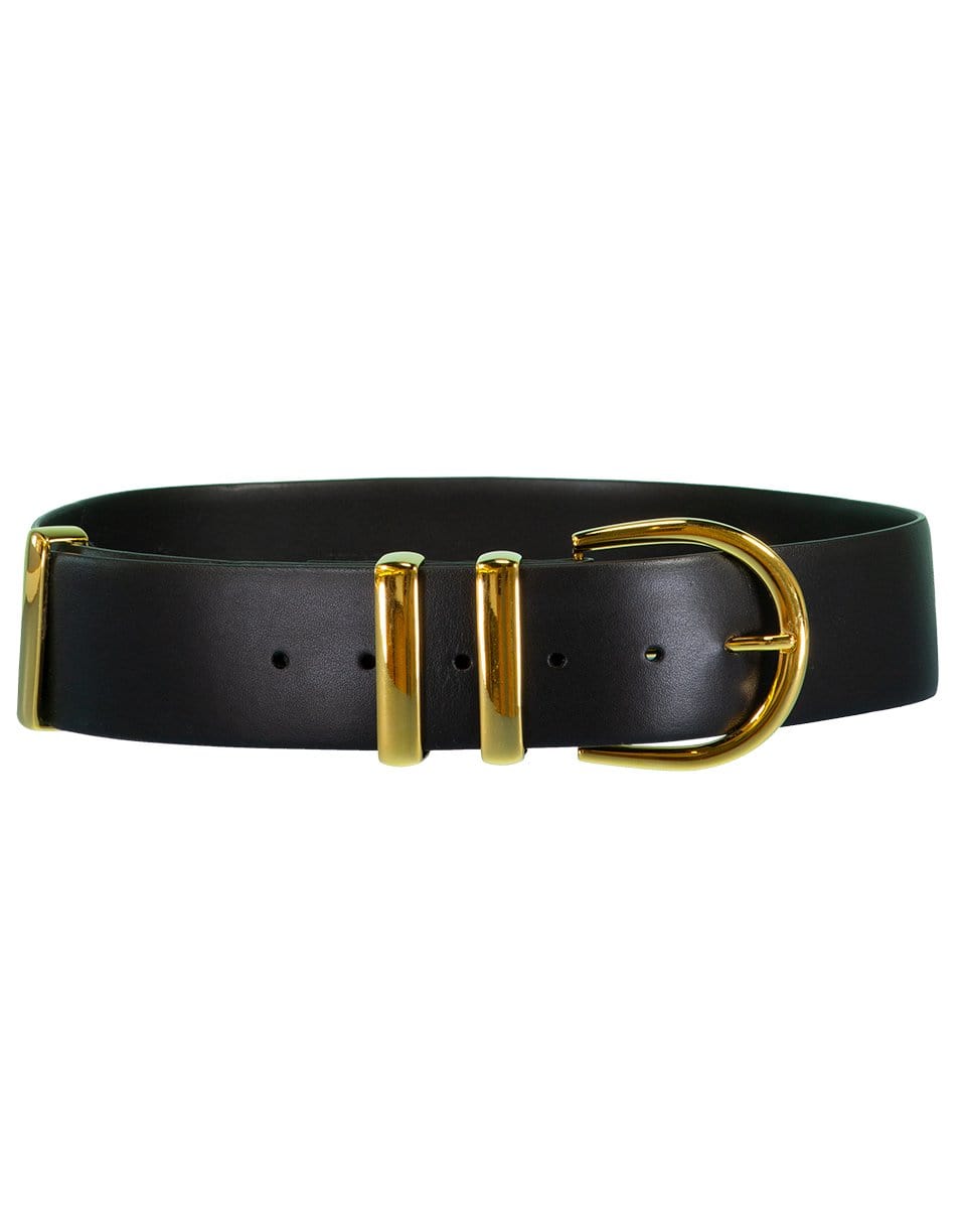 KHAITE-Smooth Calf Bella Belt-BLACK