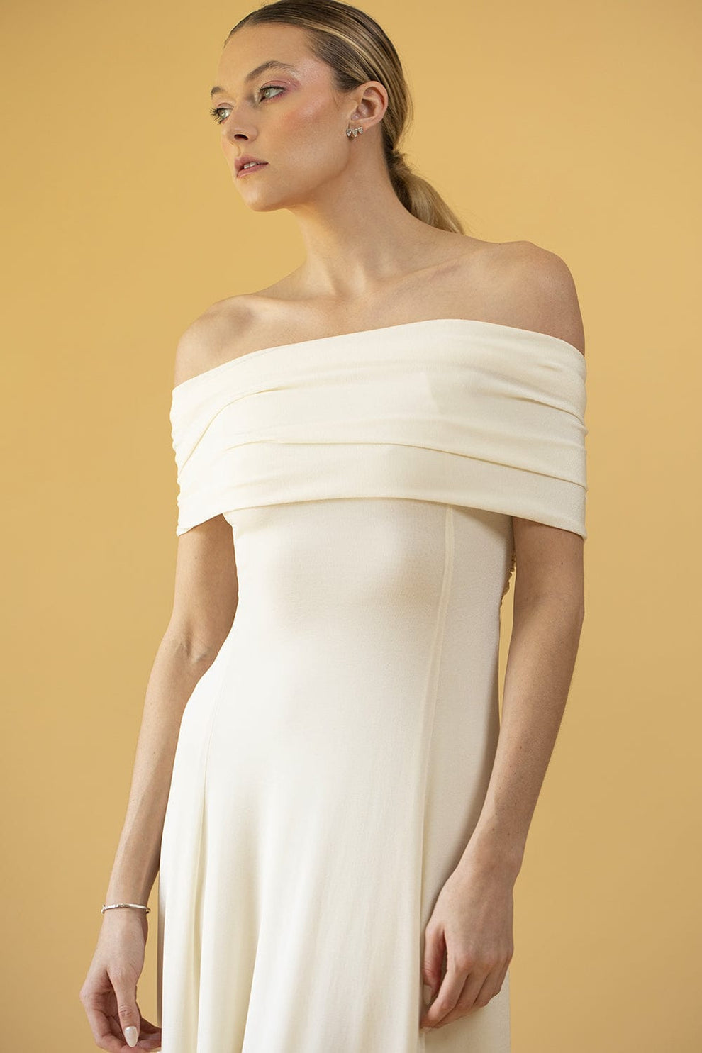 khaite cream dress Khaite Woven Midi Dress - Cream