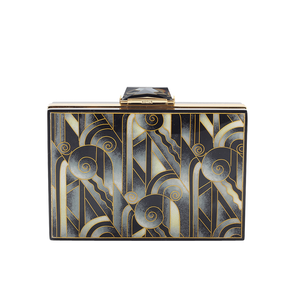 KOTUR-Empire Taylor Swirl Clutch-BEIGE/BL