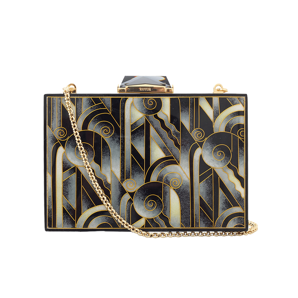KOTUR-Empire Taylor Swirl Clutch-BEIGE/BL
