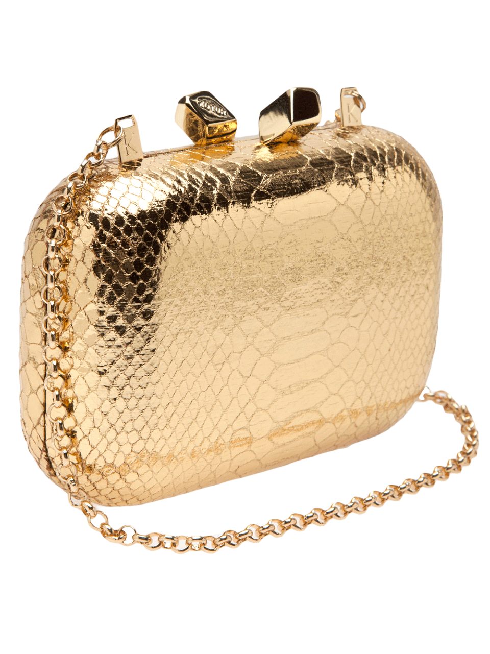 KOTUR-Margo Snake Clutch-GOLD