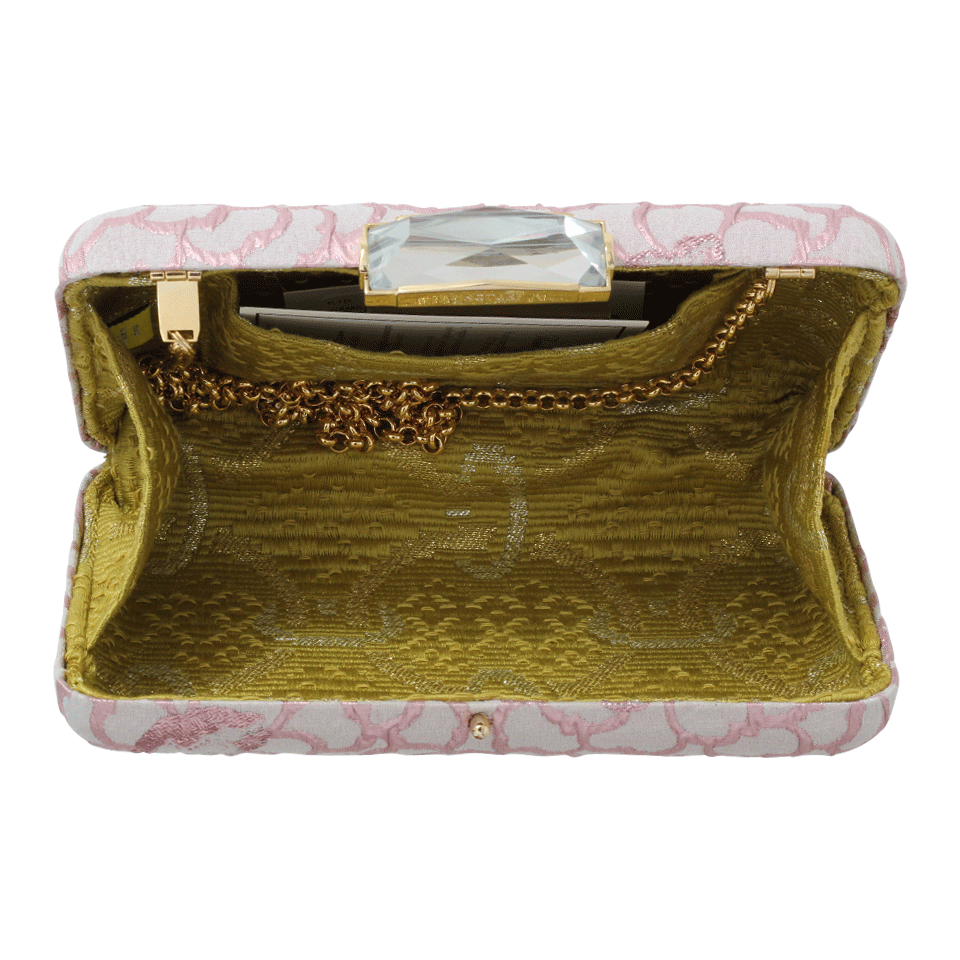 KOTUR-Camilla Espey Brocade Clutch-PINK