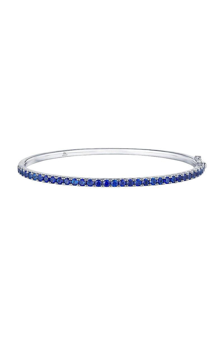 Blue Sapphire Sapphire Stackable Bangle Bracelet