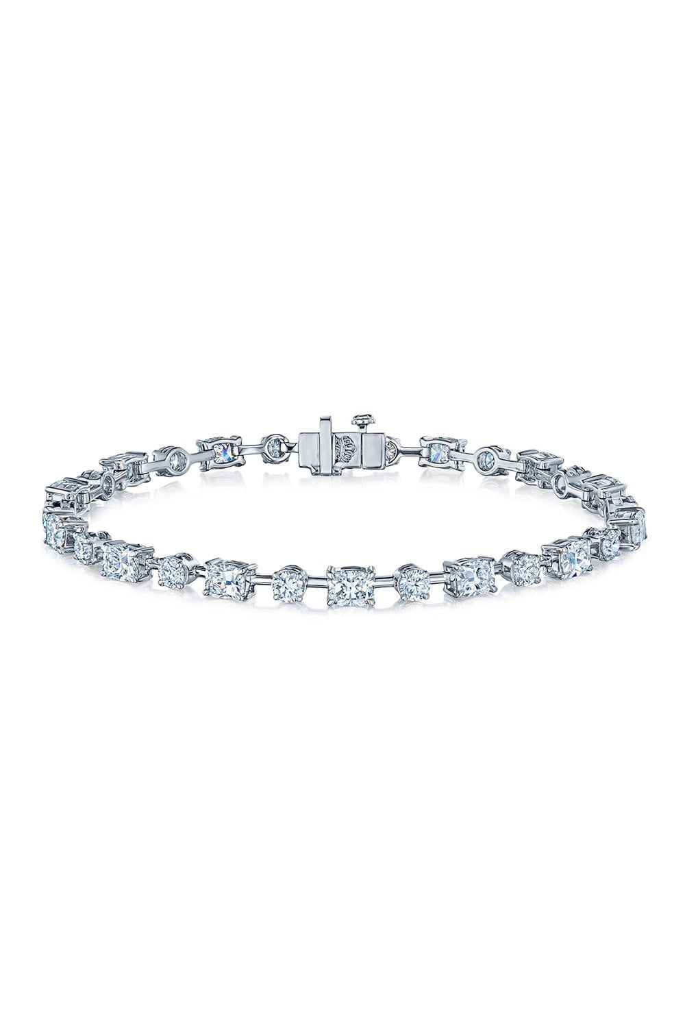KWIAT-Alternating Diamond Line Bracelet-PLATINUM