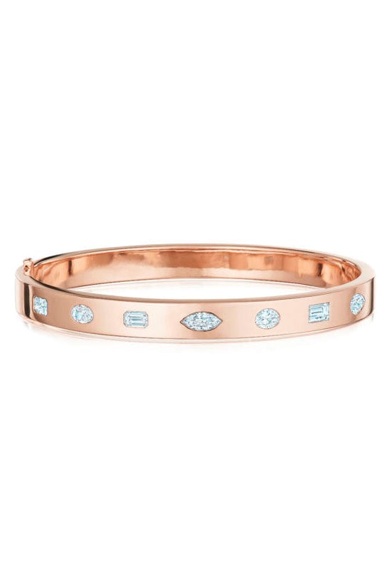 KWIAT-Fancy Shape Diamond Bangle-ROSE GOLD