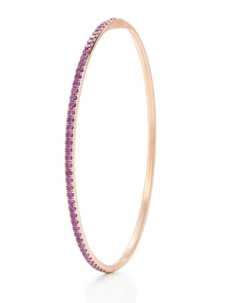 KWIAT-Pink Sapphire Slim Stackable Bangle-ROSE GOLD
