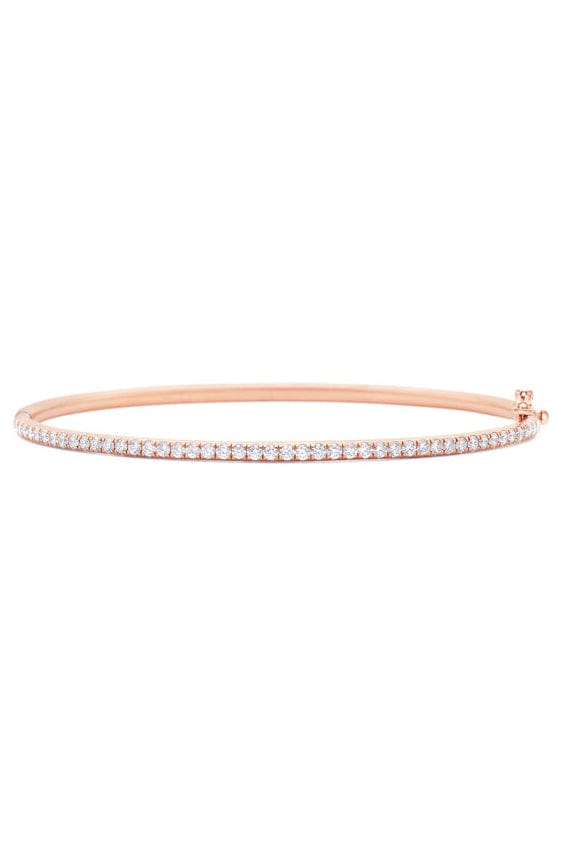 KWIAT-Stackable Slim Diamond Bangle-ROSE GOLD