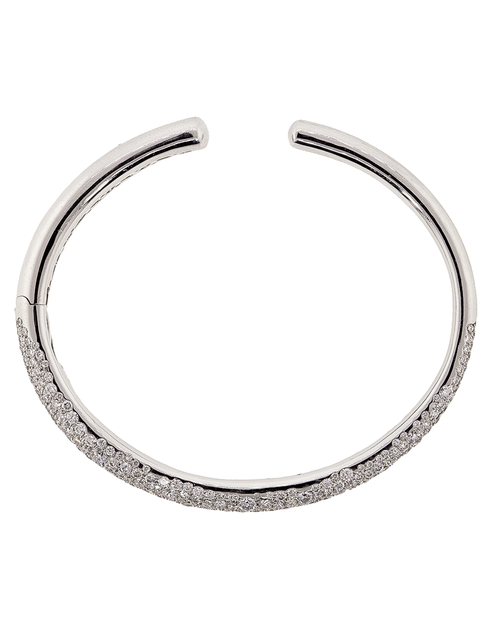 KWIAT-Cobblestone Collection Diamond Pave Bangle-WHITE GOLD