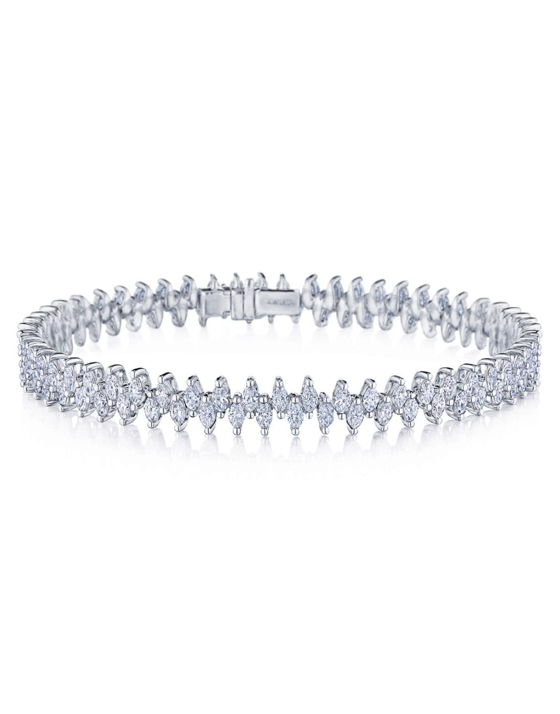 KWIAT-Marquise Diamond Line Bracelet-WHITE GOLD