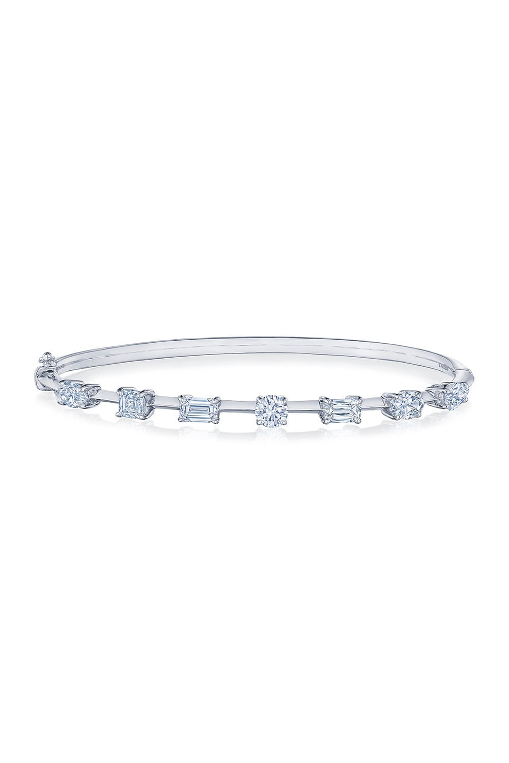KWIAT-Mixed Shape Diamond Bangle-WHITE GOLD