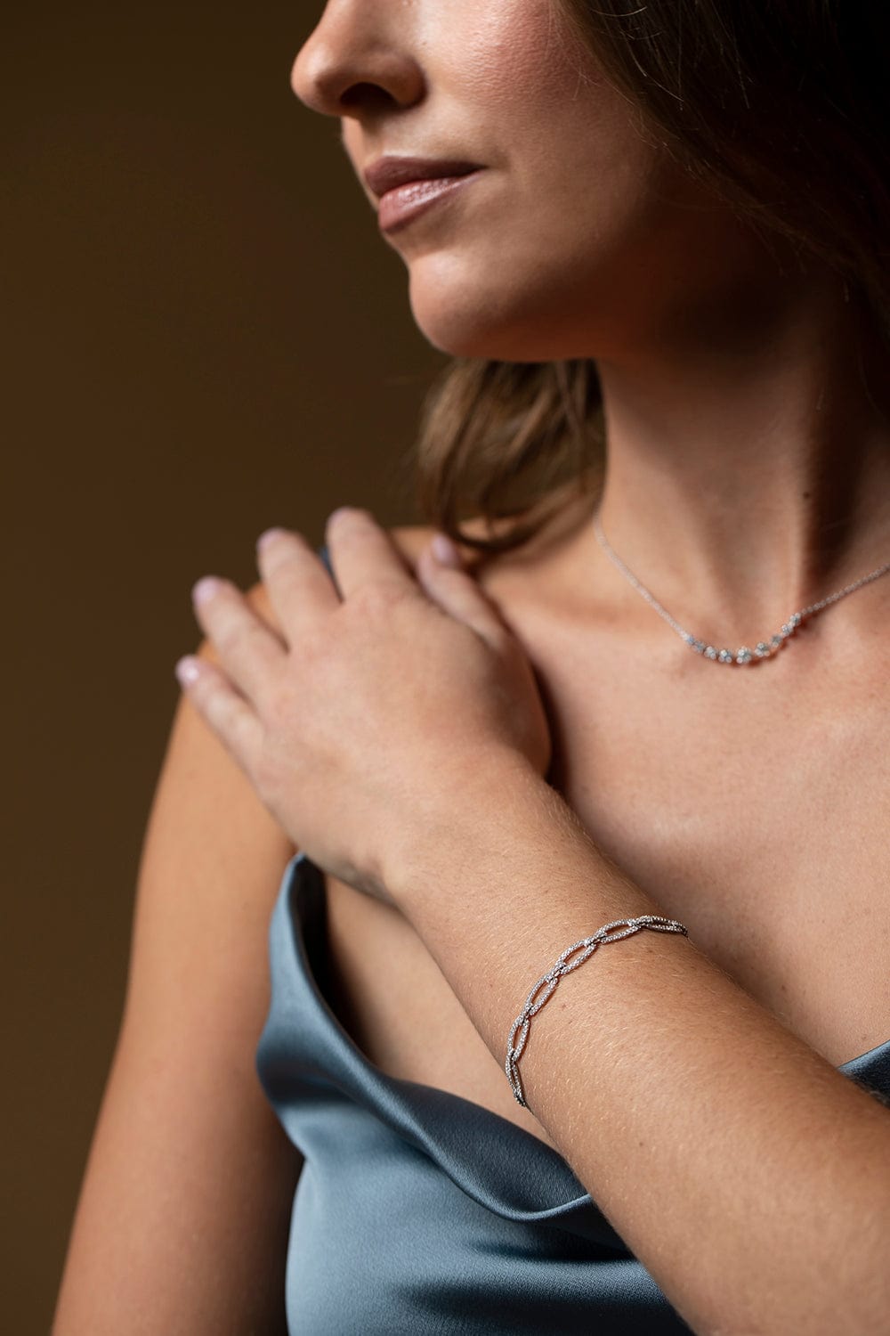 KWIAT-Oval Link Diamond Bracelet-WHITE GOLD