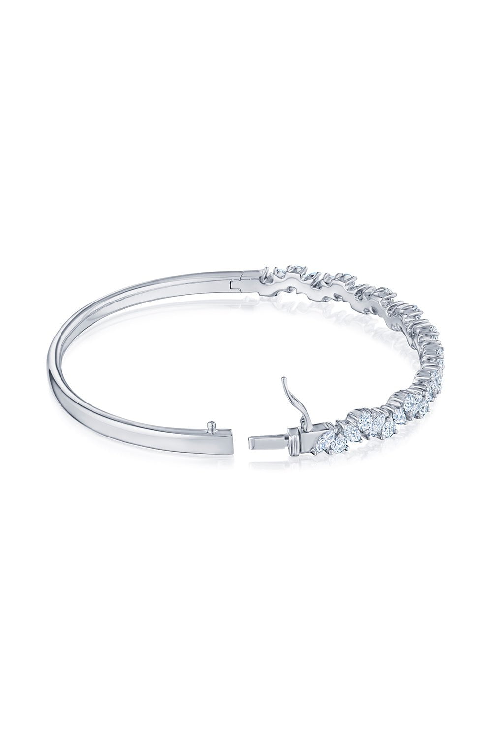 KWIAT-Round Marquise Diamond Bangle-WHITE GOLD