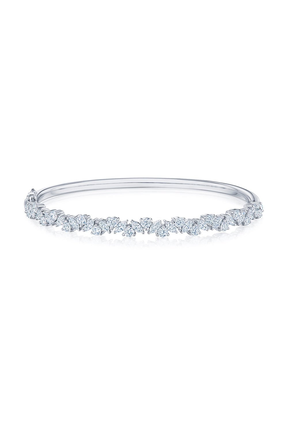KWIAT-Round Marquise Diamond Bangle-WHITE GOLD