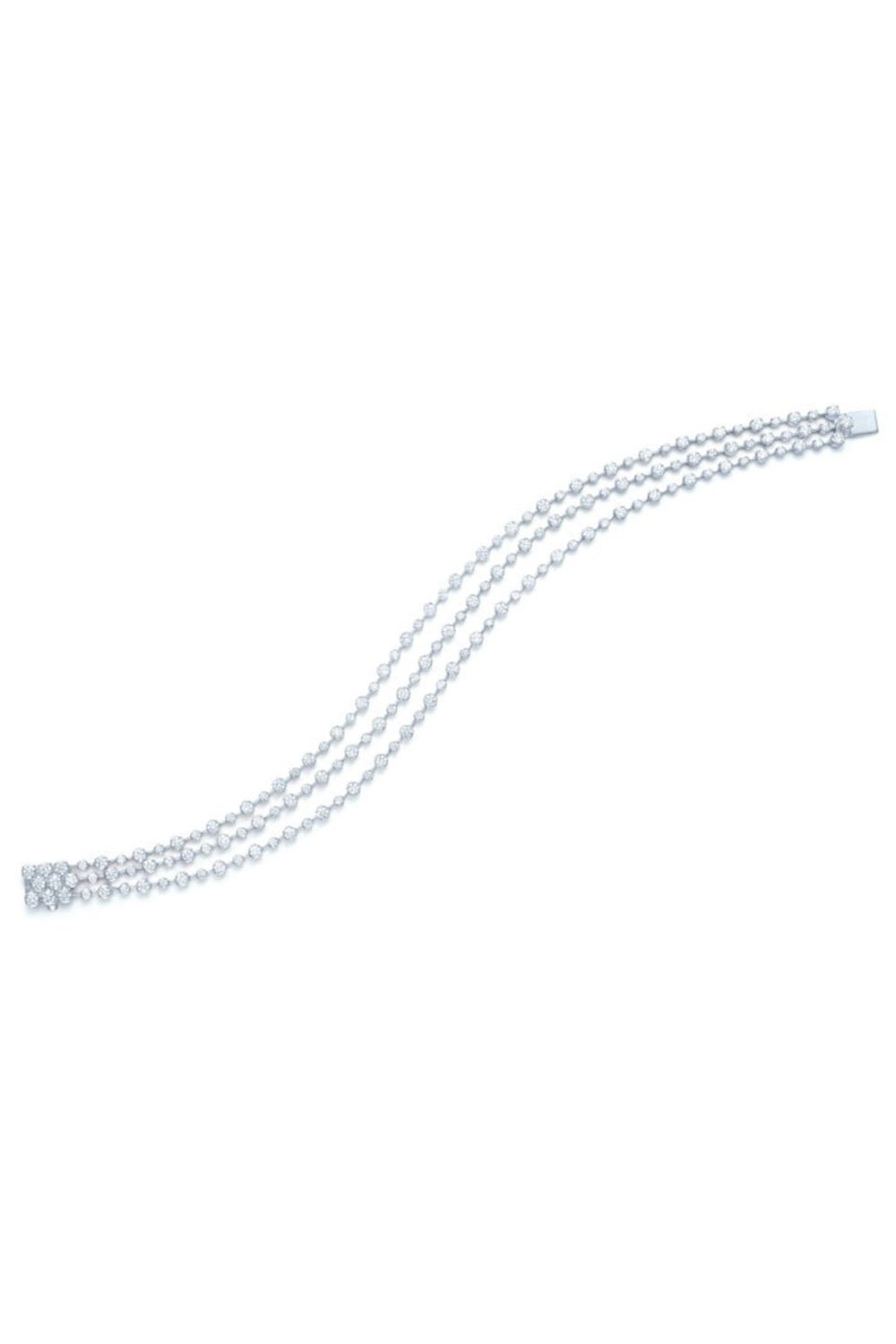 KWIAT-Starry Night 3 Row Diamond Bracelet-WHITE GOLD