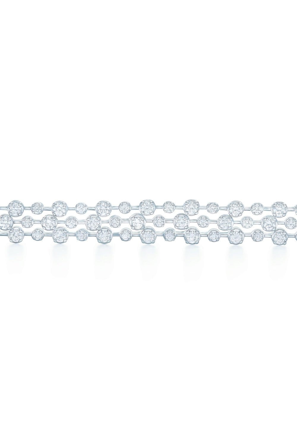 KWIAT-Starry Night 3 Row Diamond Bracelet-WHITE GOLD