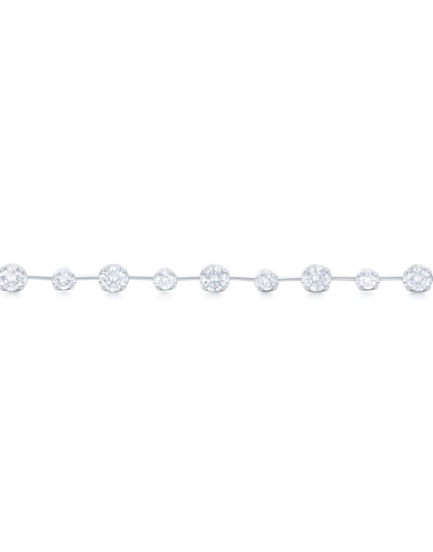 KWIAT-Starry Night Alternating Diamond Bracelet-WHITE GOLD